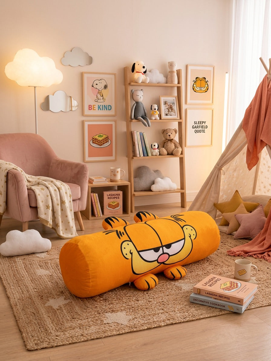 Almohada tubular decorativa de piel de durazno, 100 cm