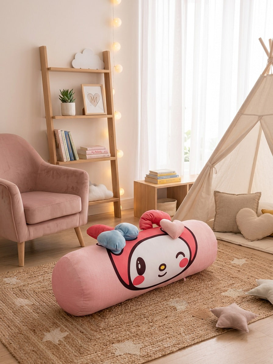 Almohada tubular decorativa de piel de durazno, 100 cm