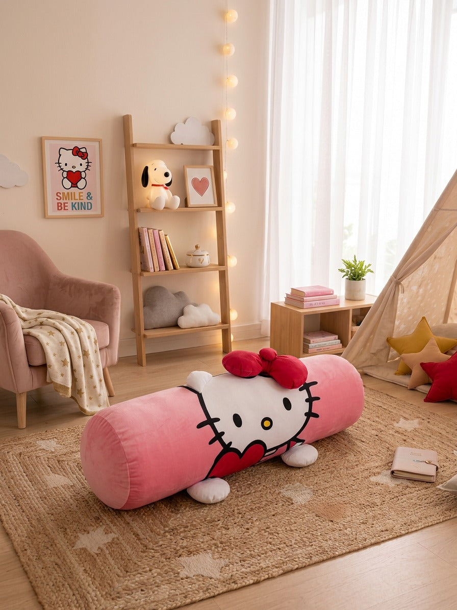 Almohada tubular decorativa de piel de durazno, 100 cm