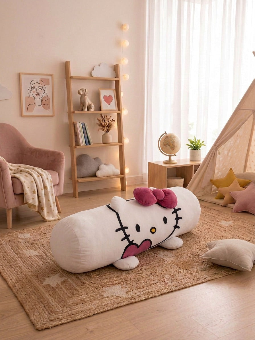 Almohada tubular decorativa de piel de durazno, 100 cm