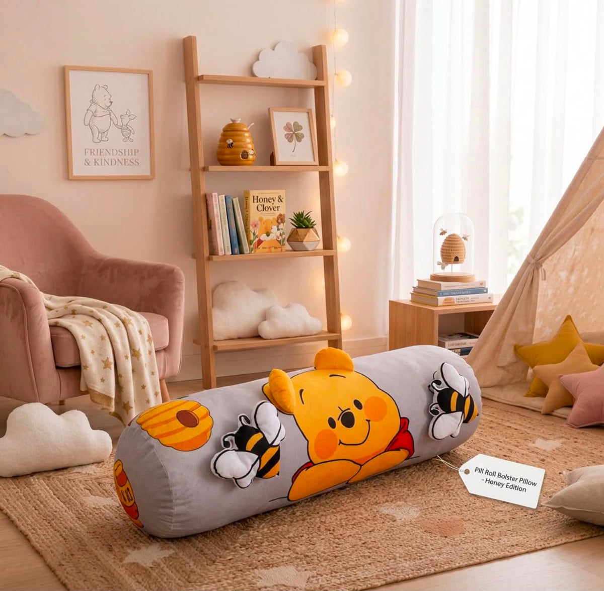 Almohada tubular decorativa de piel de durazno, 100 cm