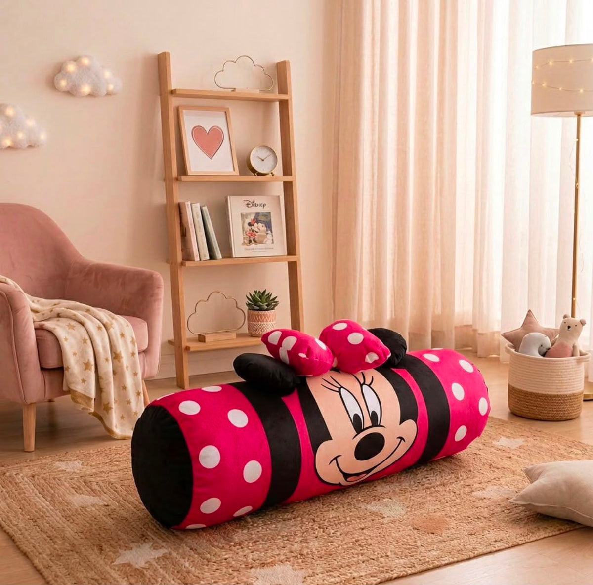Almohada tubular decorativa de piel de durazno, 100 cm